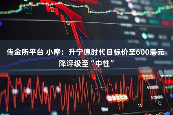 传金所平台 小摩：升宁德时代目标价至600港元 降评级至“中性”