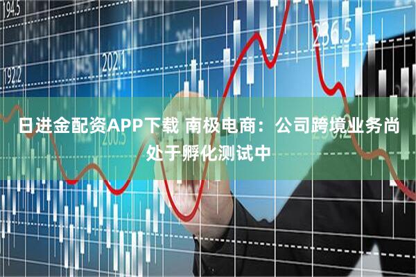 日进金配资APP下载 南极电商：公司跨境业务尚处于孵化测试中