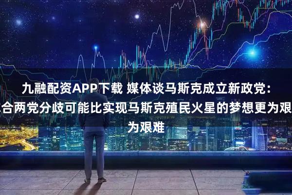 九融配资APP下载 媒体谈马斯克成立新政党：弥合两党分歧可能比实现马斯克殖民火星的梦想更为艰难