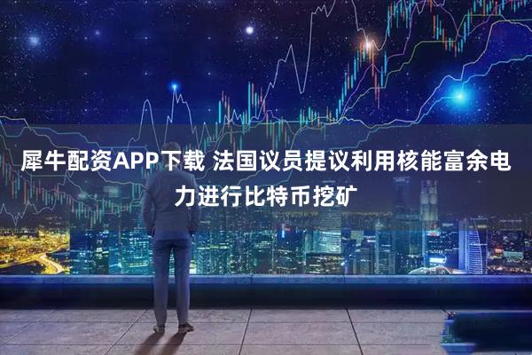 犀牛配资APP下载 法国议员提议利用核能富余电力进行比特币挖矿
